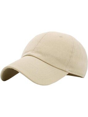 〽️Unisex Lvory Adjustable Low Crown Baseball Cap Classic Cotton Plain Dad Hat